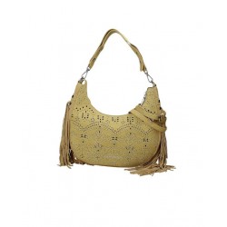 Borsa a spalla LARGE HOBO TERRA CANVAS SANGALLO