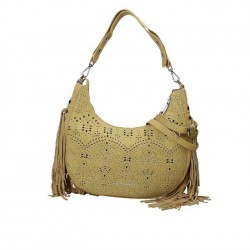 Borsa a spalla LARGE HOBO TERRA CANVAS SANGALLO