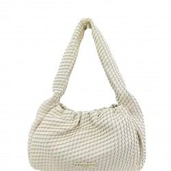 Borsa a spalla SMALL HOBO TEAGAN Ivory