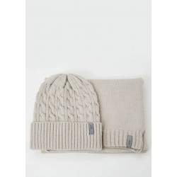 Set Cappello+Sciarpa Beige