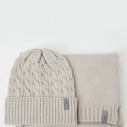 Set Cappello+Sciarpa Beige