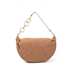 Borsa a spalla Hobo Camel Suede