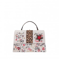 Borsa Clio L Hearts - Bianco