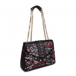 Borsa Megan M Hearts - Nero