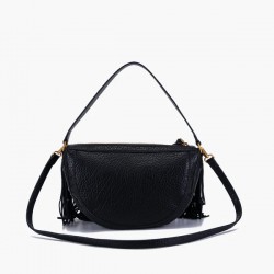 Borsa a spalla Fringes Black