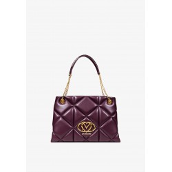 Borsa a spalla Shopper Embossed Bordeaux