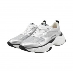 Sneakers Laminato e Rete argento