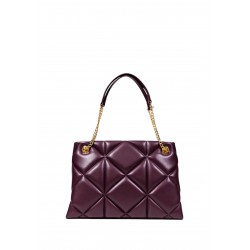 Borsa a spalla Shopper Embossed Bordeaux