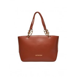 Borsa a spalla Shopper Two Logo Heart Cuoio