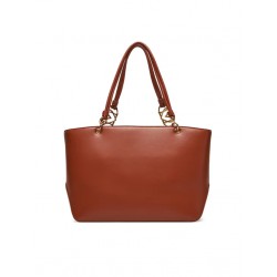 Borsa a spalla Shopper Two Logo Heart Cuoio