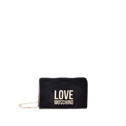 Borsa a tracolla Maxi Lettering Suede Black