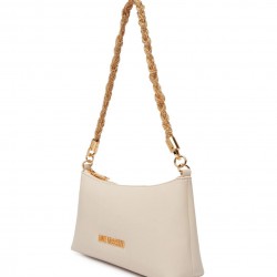 Borsa a spalla Braided Chain Avorio