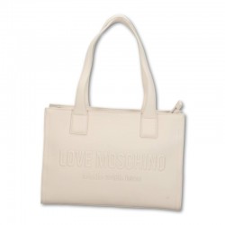 Borsa a spalla Shopper Signature Love Avorio