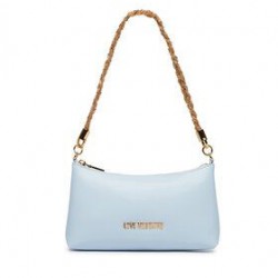 Borsa a spalla Braided Chain Celeste