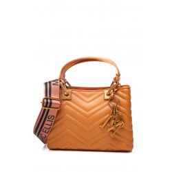 Borsa a mano FLAT KRISSY M WAVE Cuoio/Rame
