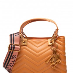 Borsa a mano FLAT KRISSY M WAVE Cuoio/Rame
