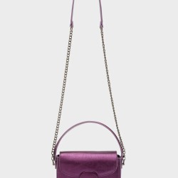 Borsa a mano Gia Viola Metallic