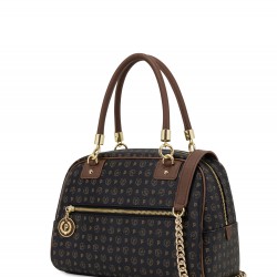 Borsa a mano Bowling Logo Marrone