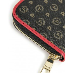 Portafoglio Zip Around Heritage Logo Classic Nero/Lacca