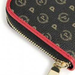 Portafoglio Zip Around Heritage Logo Classic Nero/Lacca