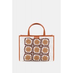 Borsa a mano CARIOCA TOTE CROCHET NATURAL